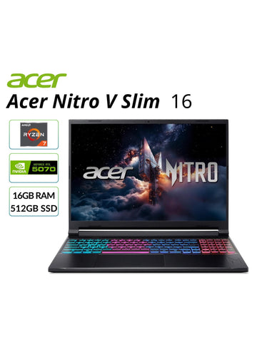 Acer Nitro V Slim 16" Gaming Laptop NVIDIA RTX 5070 16GB RAM 512GB SSD AMDRyzen7