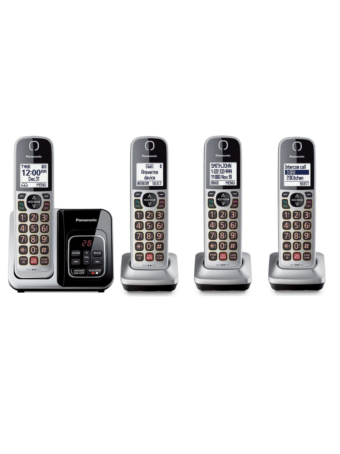 Panasonic KX-TG3824S Cordless Phone with Call Blocking - Certified Refurbished ANM Liquidation