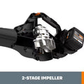 WORX - 40V 185 MPH 350 CFM Cordless Leaf Blower/Vac/Mulcher (2 x 4.0 Ah Battery ANM Liquidation
